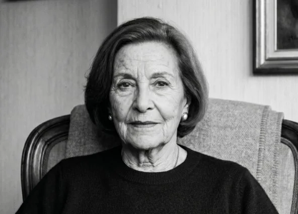 María, 83 años, en su departamento de Providencia